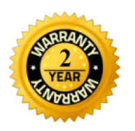 Gold seal featuring "2 YEAR WARRANTY" text, emphasizing Trusted Painters LLC's commitment to customer satisfaction and quality service in Rockford, IL.
