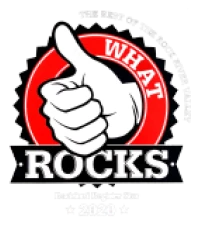 Trusted Painters LLC logo featuring a thumbs-up symbol with the text "WHAT ROCKS" and "2020," emphasizing quality painting services in Rockford, IL.