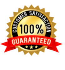 Customer satisfaction guarantee badge with a gold seal and red ribbon, emphasizing Trusted Painters LLC's commitment to quality service in Rockford, IL.